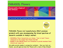 Tablet Screenshot of parasolflavors.com